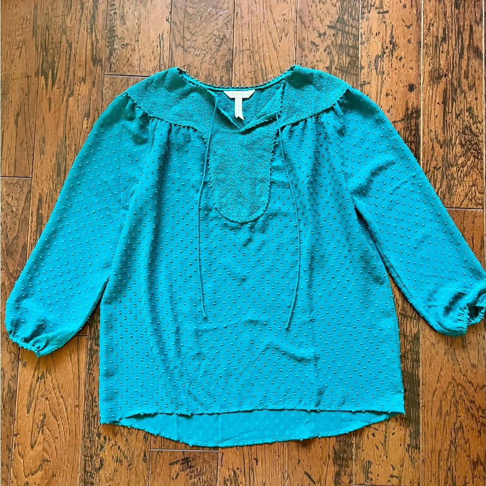 Matilda Jane Teal Textured Women's Top